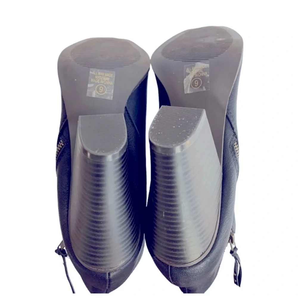 Charlotte Russe Black Boots Sz 9 - Picture 5 of 8